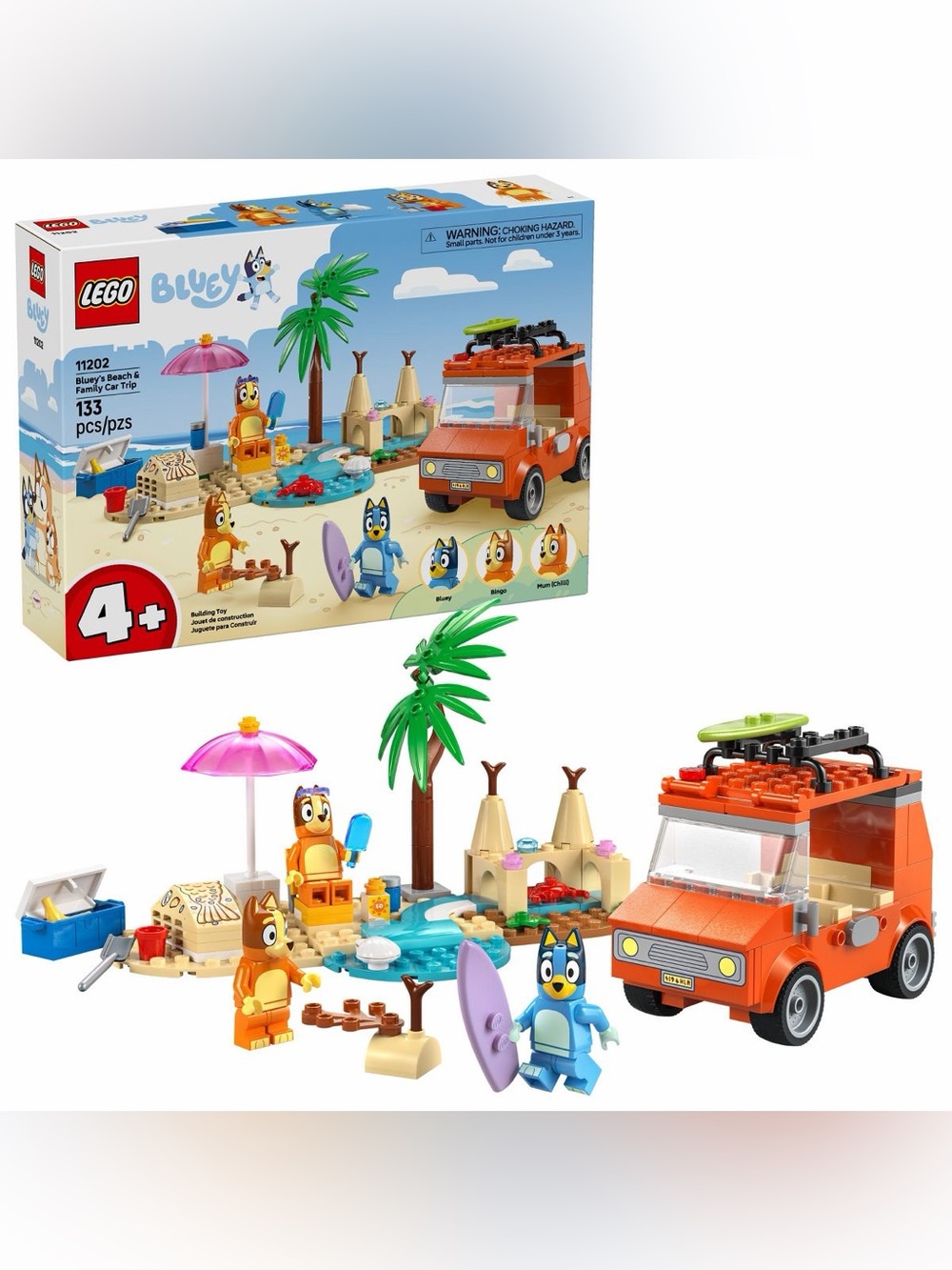 LEGO Bluey: Bluey’s Beach & Family Car Trip Building Set 11202 NEW